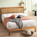 Wood Platform Bed with Headboard, Full H20824