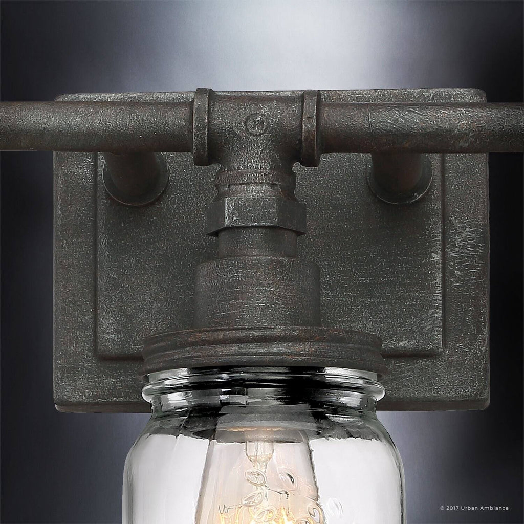 Industrial Bathroom Light, Medium Size, Antique Black K255