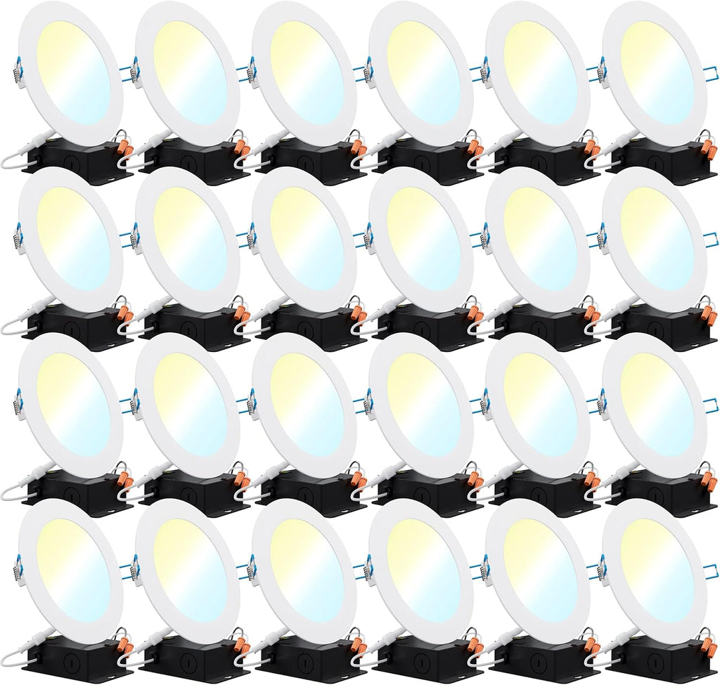 24 Pack 6 Inch Ultra Thin LED Recessed Ceiling Lights T46417