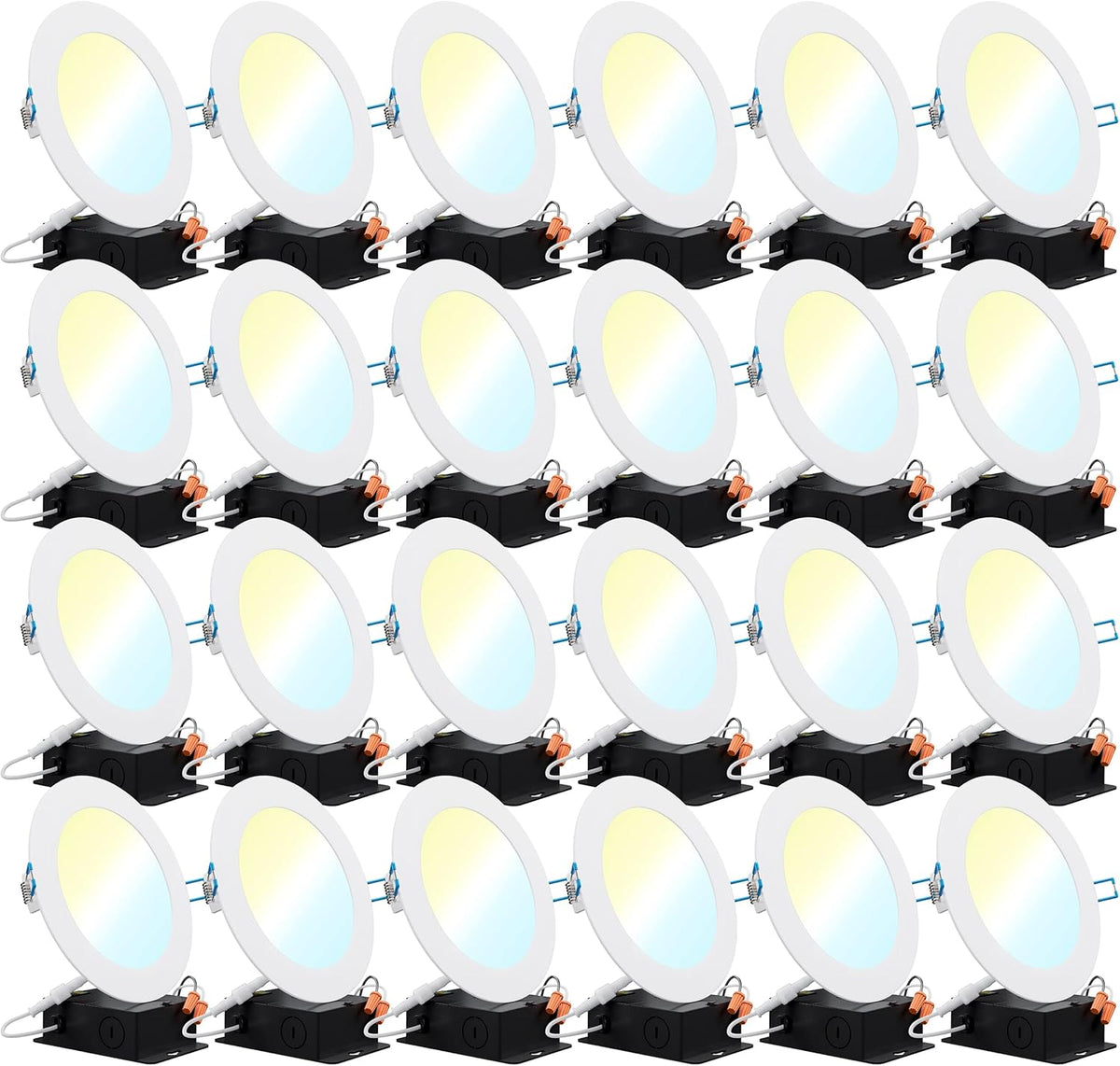 24 Pack 6 Inch Ultra Thin LED Recessed Ceiling Lights T46417
