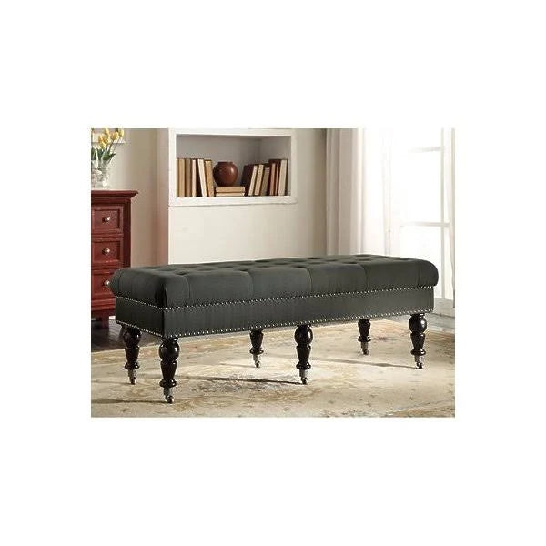 Washed Blue Linen Bench Z95707