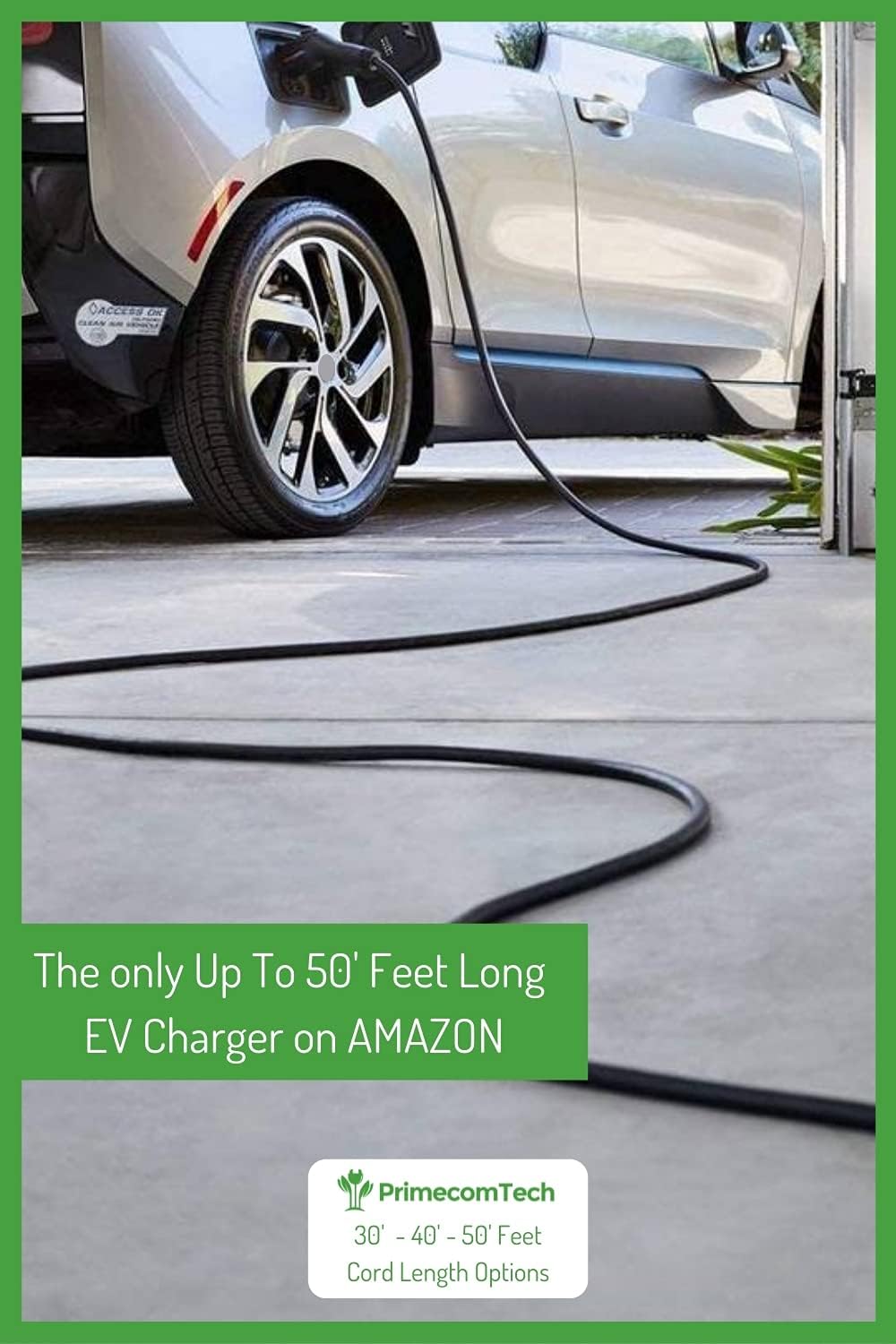 30 Feet Level 2 Electric Vehicle Charger 40 Amp Z664