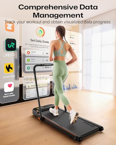 Compact Folding Treadmill with Safety Handle W672317