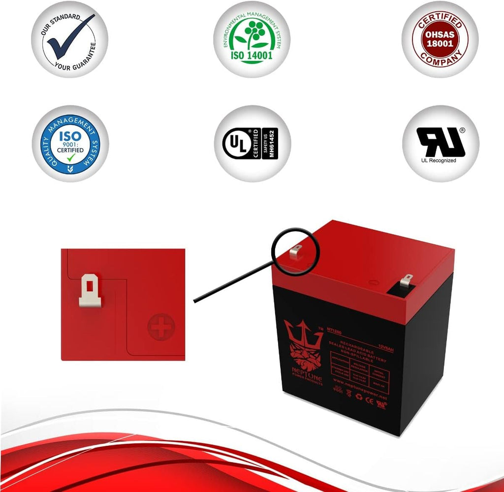 12V 5Ah Rechargeable SLA Sealed Lead Acid Battery Z95363