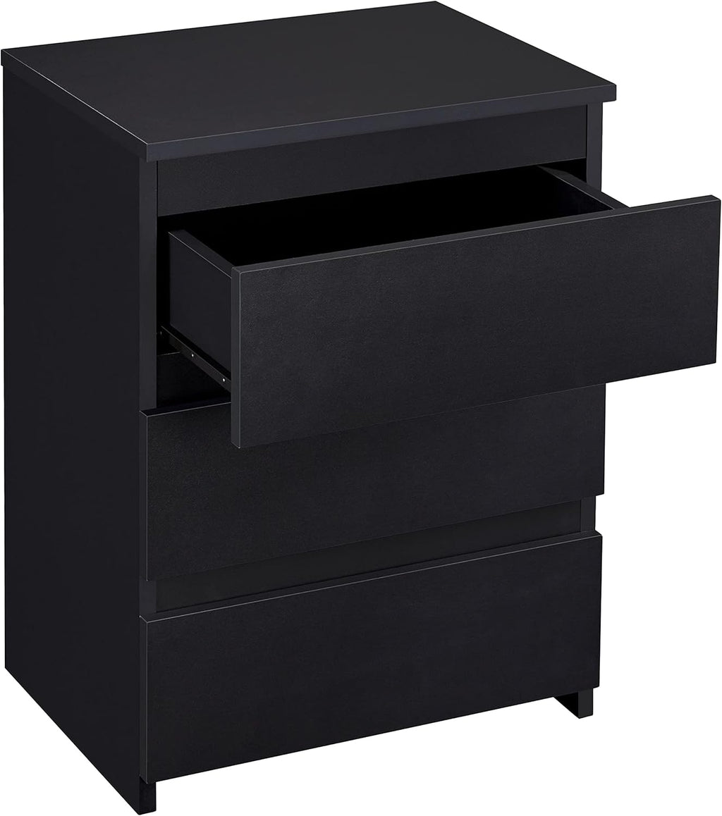 Black Set of 2 Storage Side Table Z523