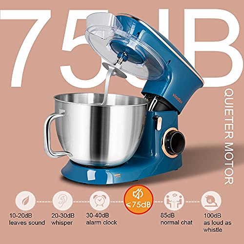 8.5QT Stainless Steel Tilt-Head Stand Mixer with Dough Hook, Beater, Whisk N59292