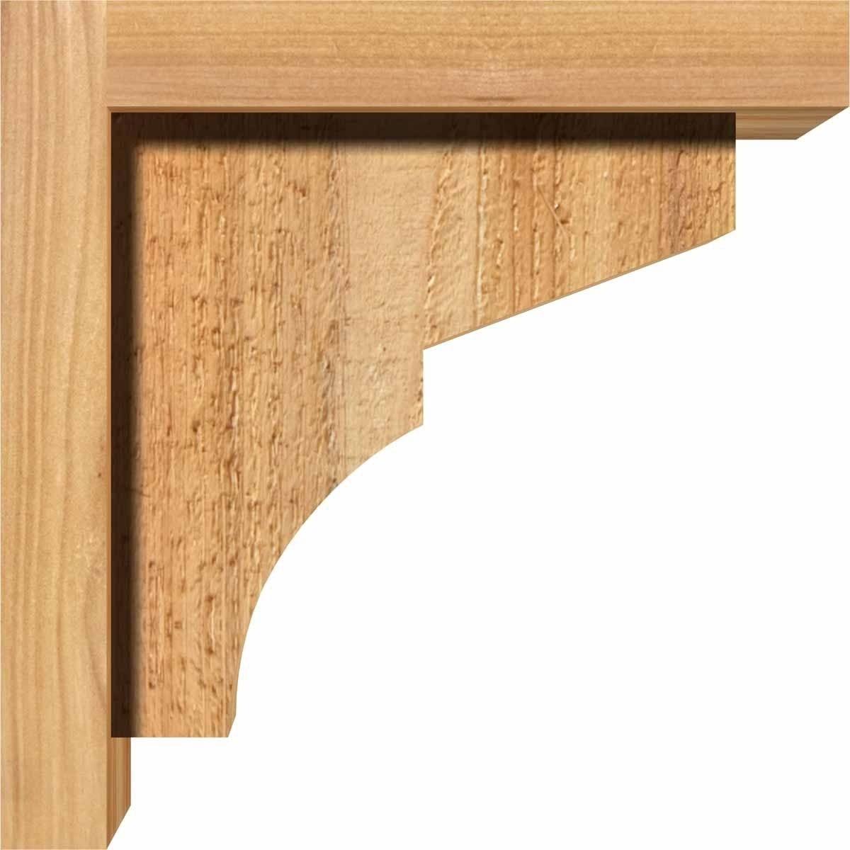 Monterey Rough Sawn Corbel with Backplate, Western Red Cedar N816