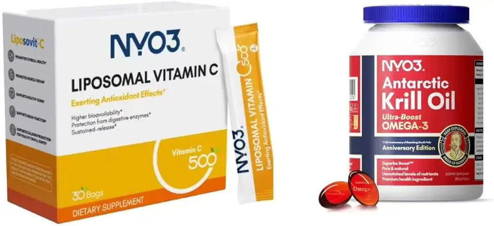 Krill Oil 1000mg and Liposomal Vitamin C 500mg A5944