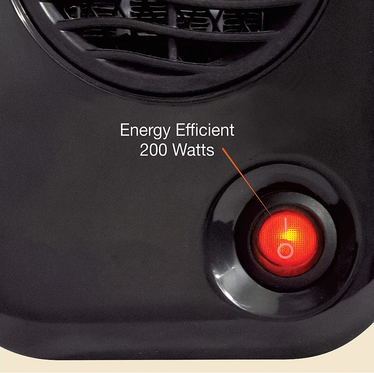 Black 200W Mini Space Heater T26722