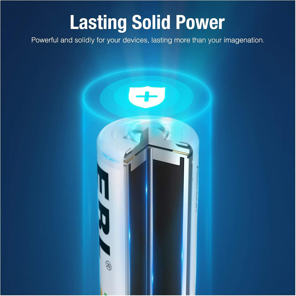 4 Pack AA 2800mAh Ni-MH Rechargeable Batteries M2017