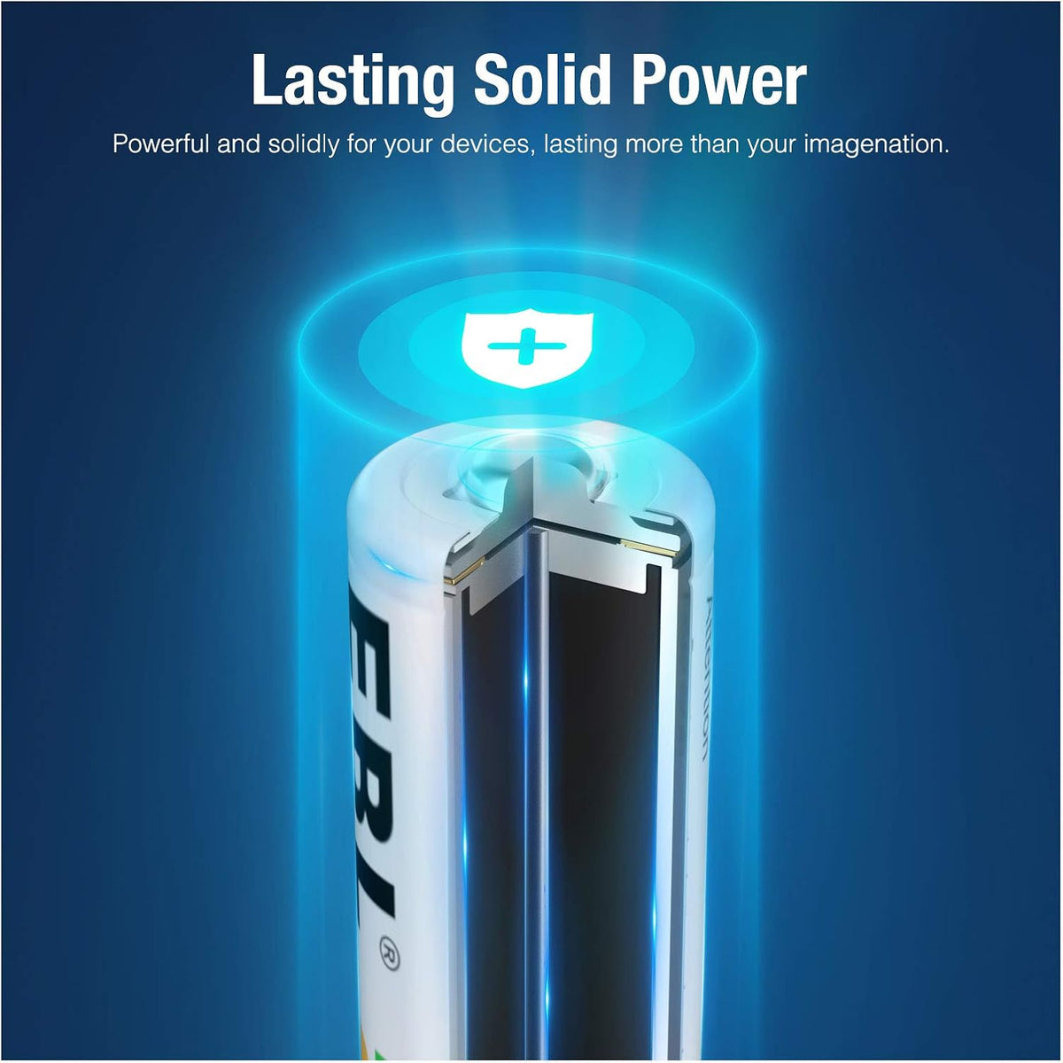 4 Pack AA 2800mAh Ni-MH Rechargeable Batteries M2017