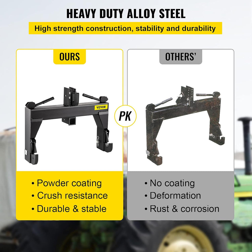 3-Point Quick Hitch, 3000 LBS Lifting Capacity, 26.6" Between Lower Arms B13894