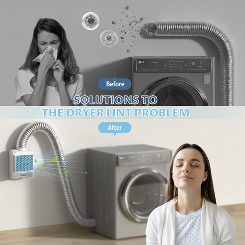 3-in-1 Indoor Dryer Vent Kit with Stainless Steel Screen Filter and 6 Extra Polyester Filters S963925