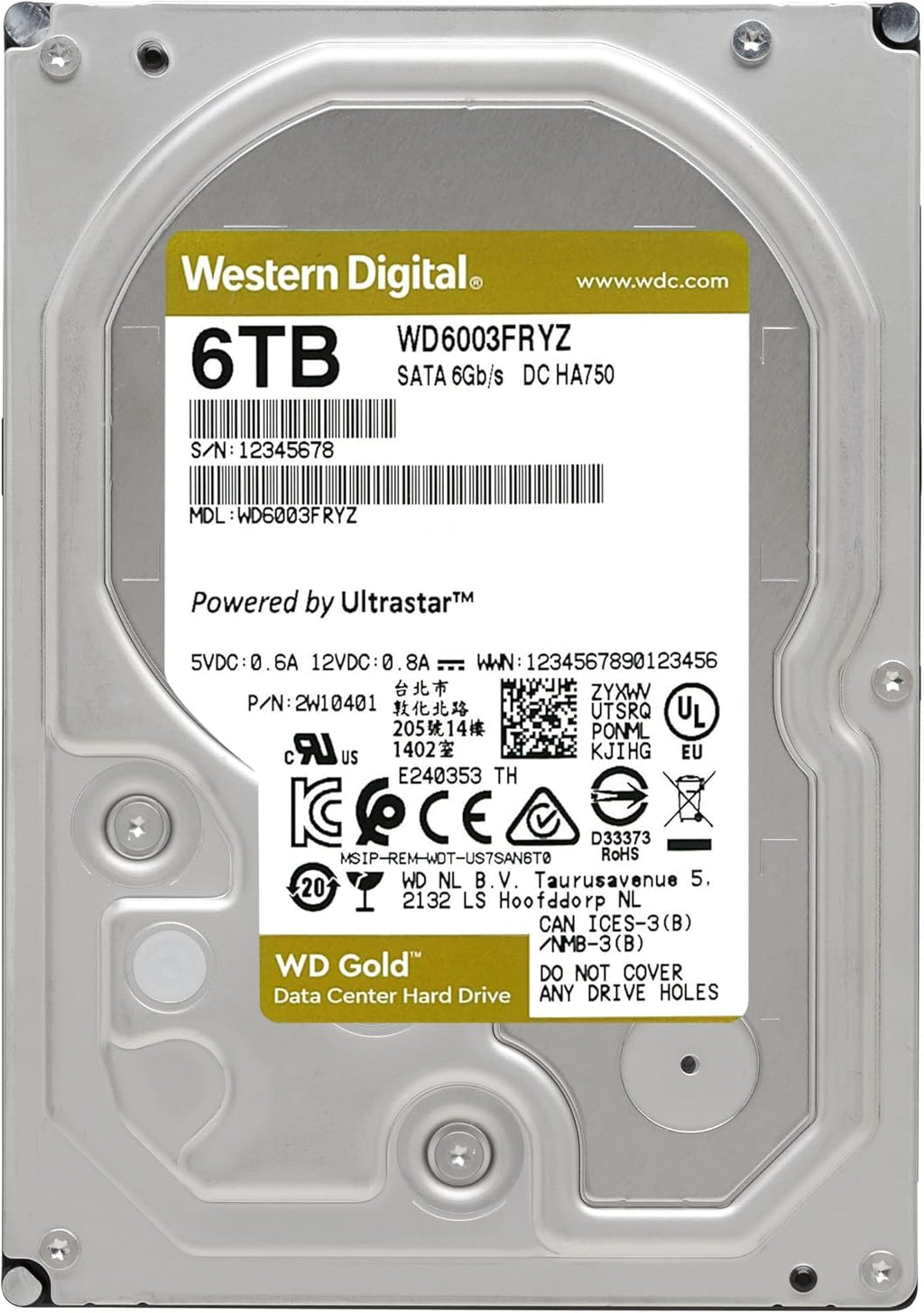 6TB 7200 RPM SATA 3.5 Internal Hard Drive O684076