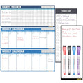 Magnetic Dry Erase Whiteboard Sheets for Refrigerator, 5 Sheets, 4x10" F822394