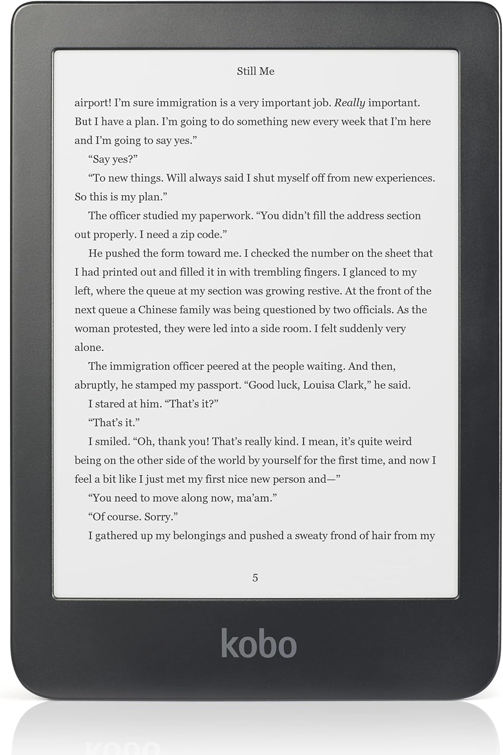 Black 6" Glare Free Touchscreen eReader with 8GB Storage Z40645
