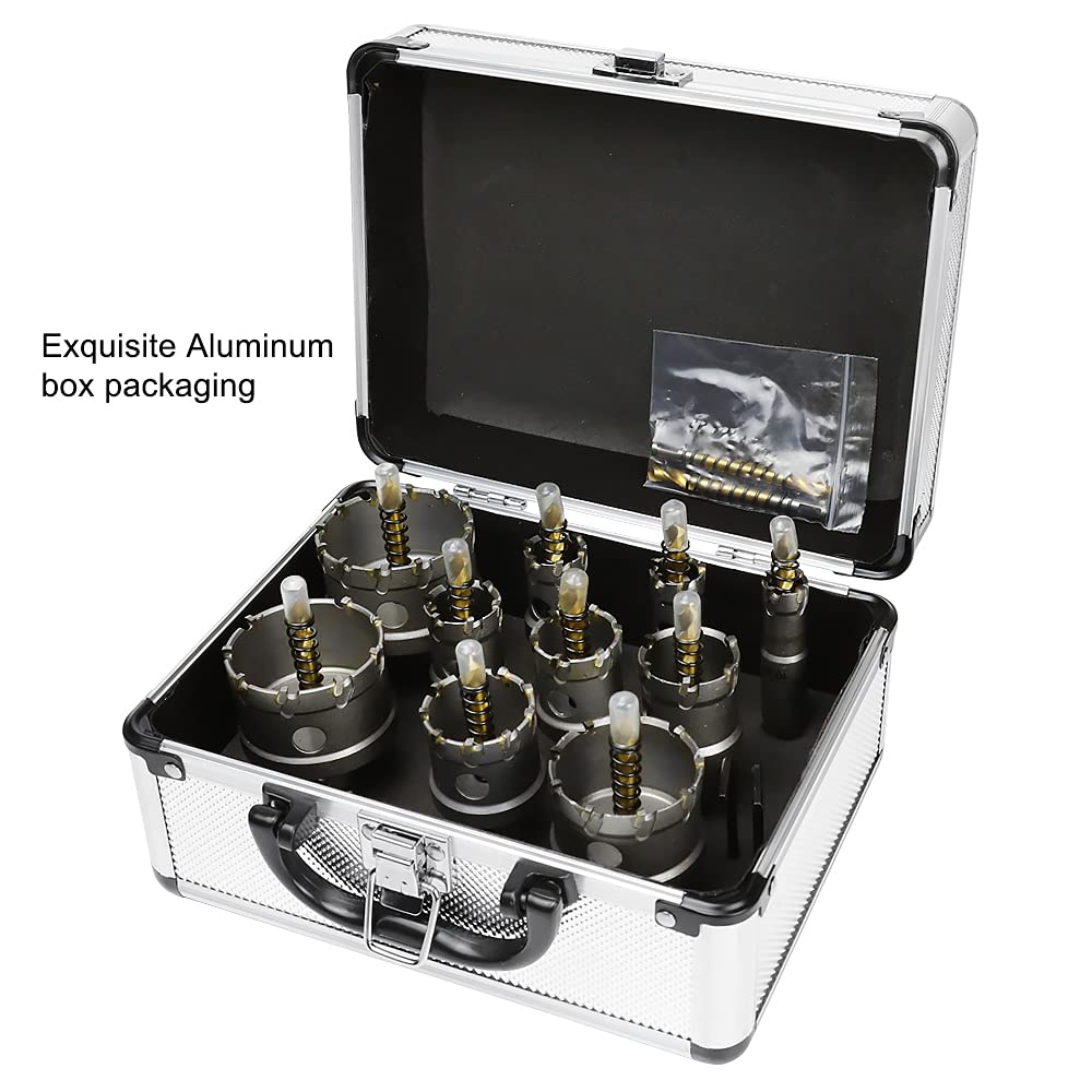 12 Pc TCT Hole Saw Kit with Pilot Drill Bit X5148