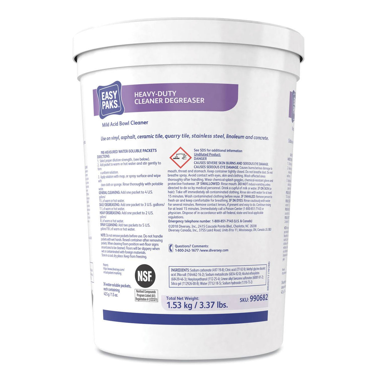 Heavy-Duty Cleaner-Degreaser, 1.5 oz Packet, 36-tub R79576