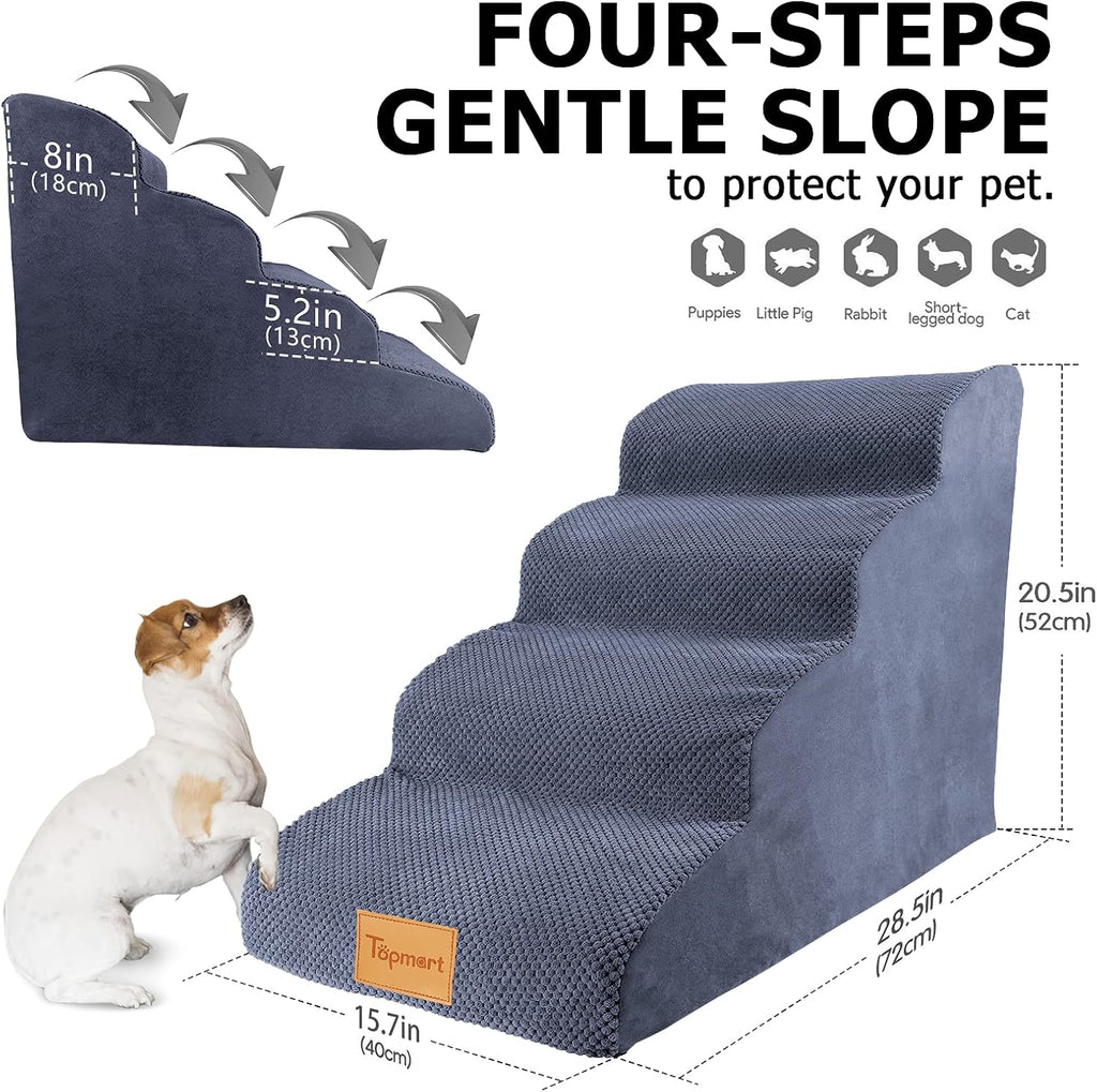 High Density Foam Dog Steps 4 Tiers, Non-Slip Pet Stairs P50334