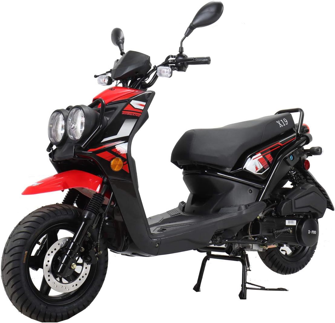 Red 150cc Gas Moped Scooter T756