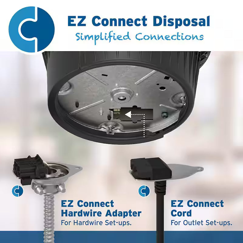 3/4 HP Continuous Feed Garbage Disposal with Power Cord M448