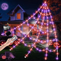 550 LED Lighted Spider Web 16.4Ft with 8 Lighting Modes T879