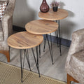 Set of 3 Round Nesting End Tables with Metal Legs T500625
