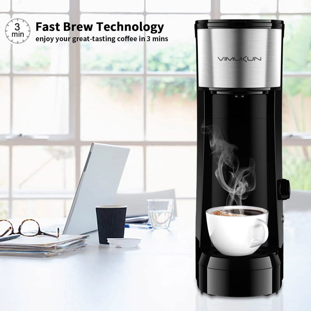 Single Serve Coffee Maker with 6 to 14oz Reservoir, Mini Size E39396