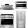 36 Gas Range, Range Hood, Refrigerator and Microwave W3242