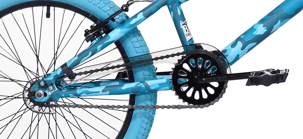 20-inch Turquoise Blue Camouflage BMX Child Bike O767