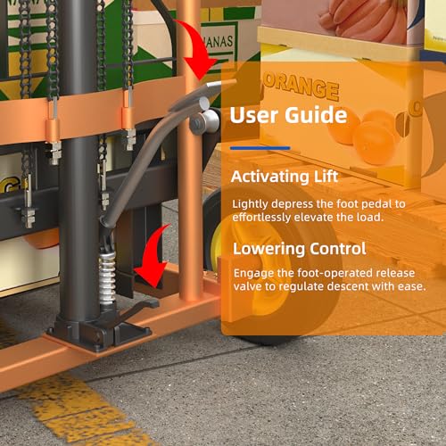 450 lbs Manual Winch Pallet Lift Truck with 36" Max Lift X431
