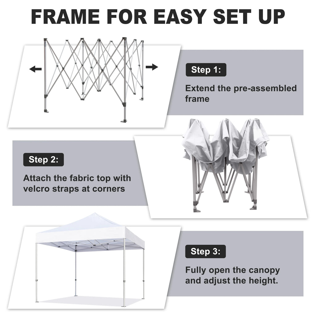 10x10 Pop Up Canopy Tent with Roller Bag A5597