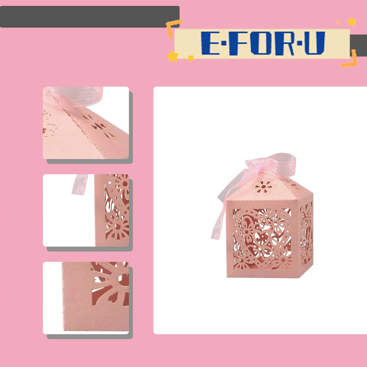 Laser Cut Wedding Candy Gift Box U347
