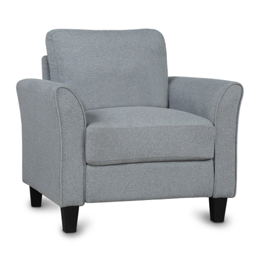 Grey Fabric Armrest Single Sofa S99954