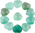 Green Fluorite Carved Puff Heart Pocket Stone, Pack of 10 (0.8") G483