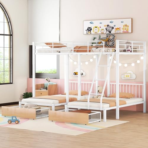 Black Triple Bunk Bed Twin Size B175110