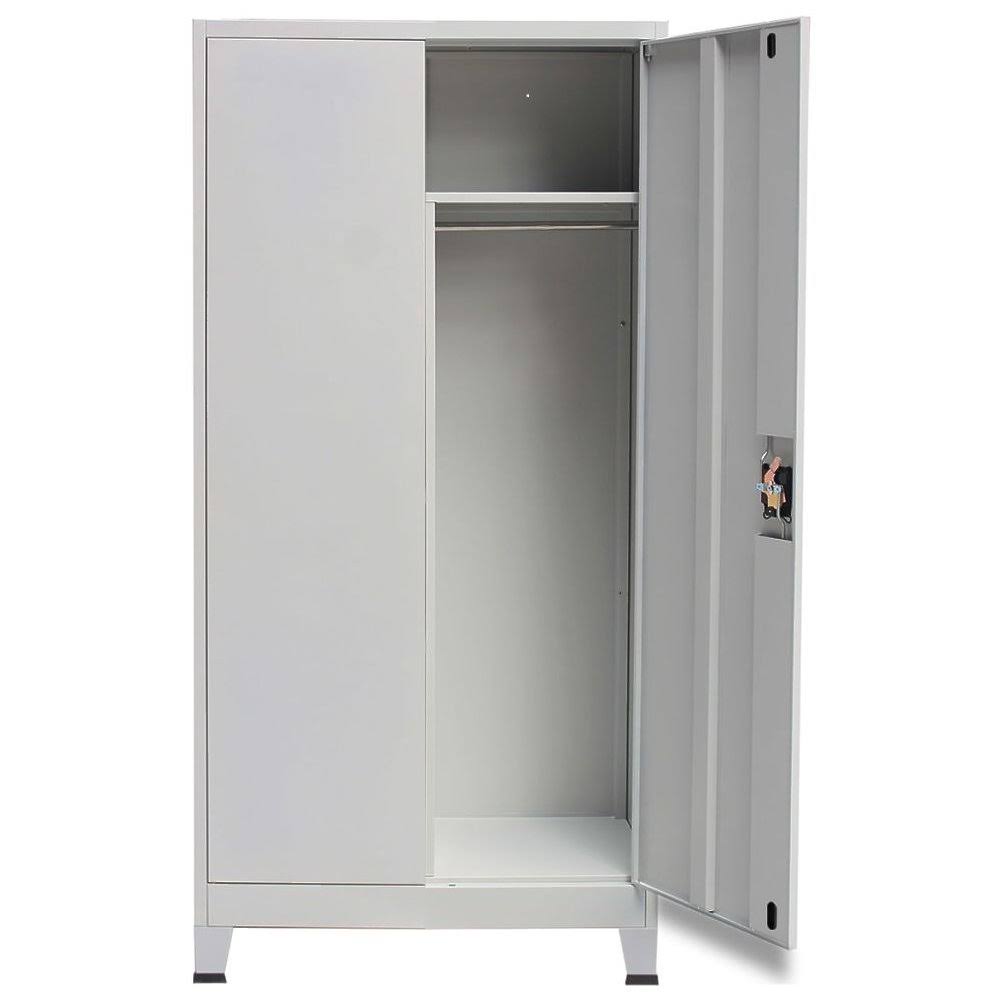Gray Steel Locker Cabinet with 2 Doors U864