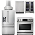 36 Electric Range, Range Hood, Refrigerator with Water and Ice Dispenser, Dishwasher, Wine Cooler U2967