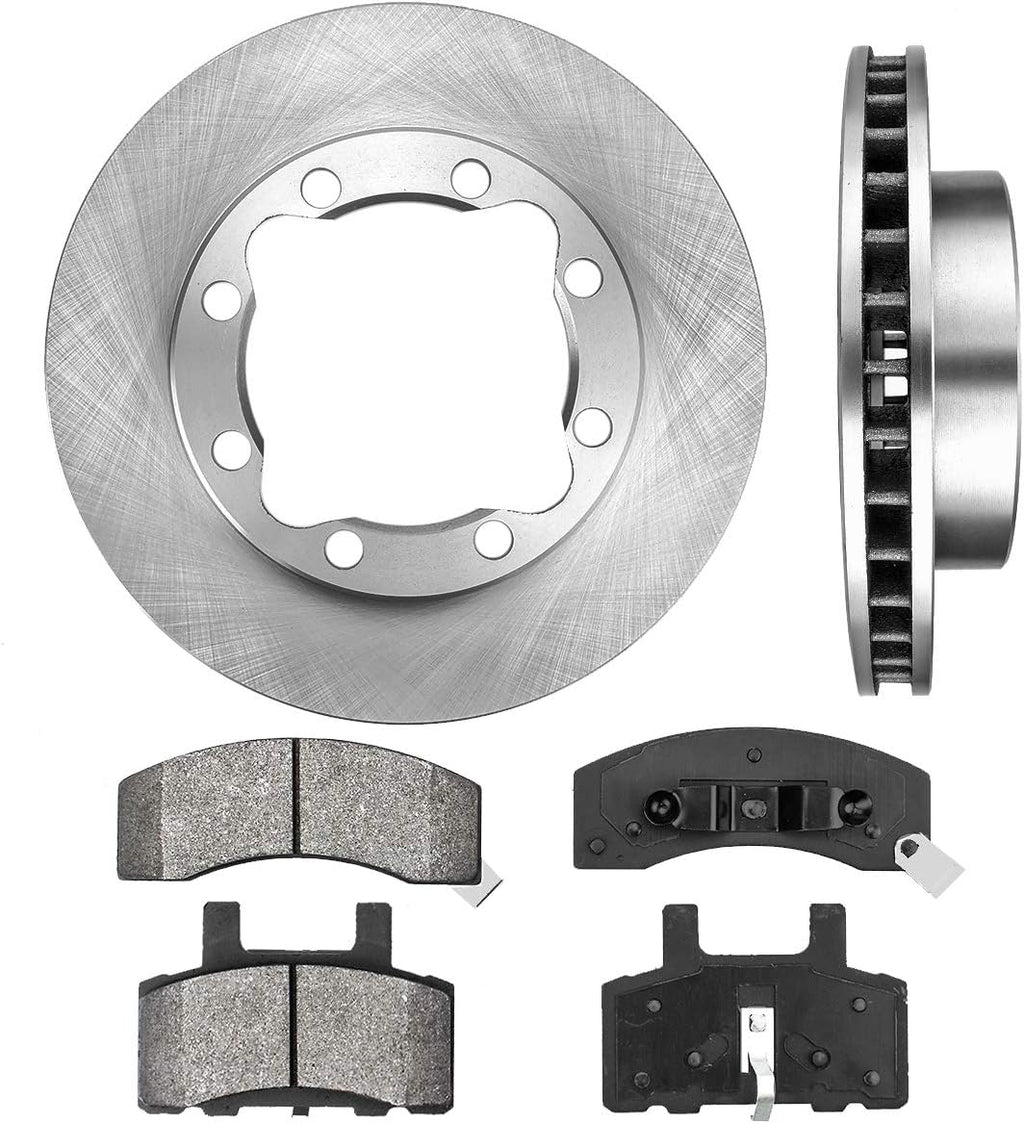 8 Lug Brake Disc Rotors with Metallic Brake Pads M971