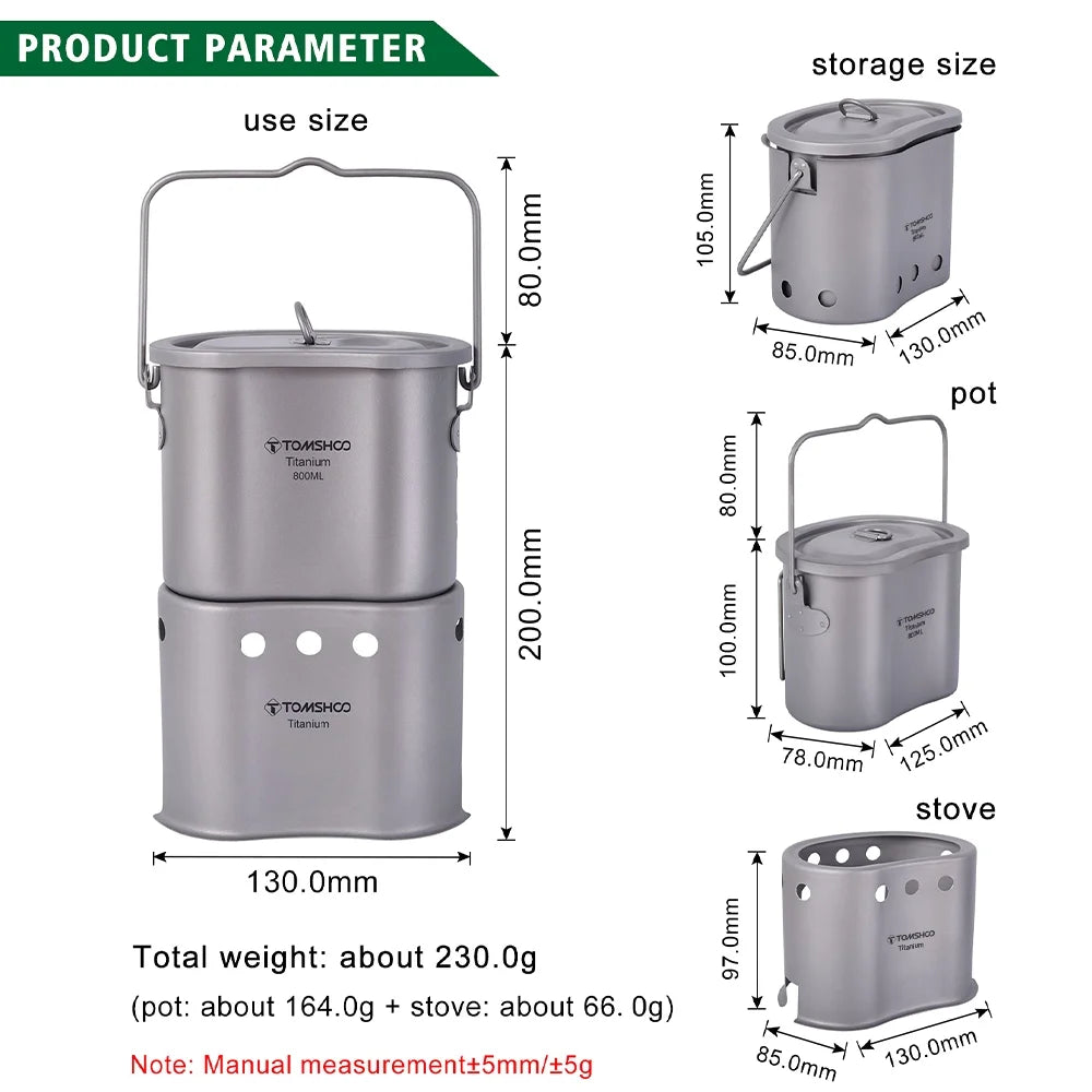 Outdoor Cookware Set Pot And Stove Portable Equipment K61007
