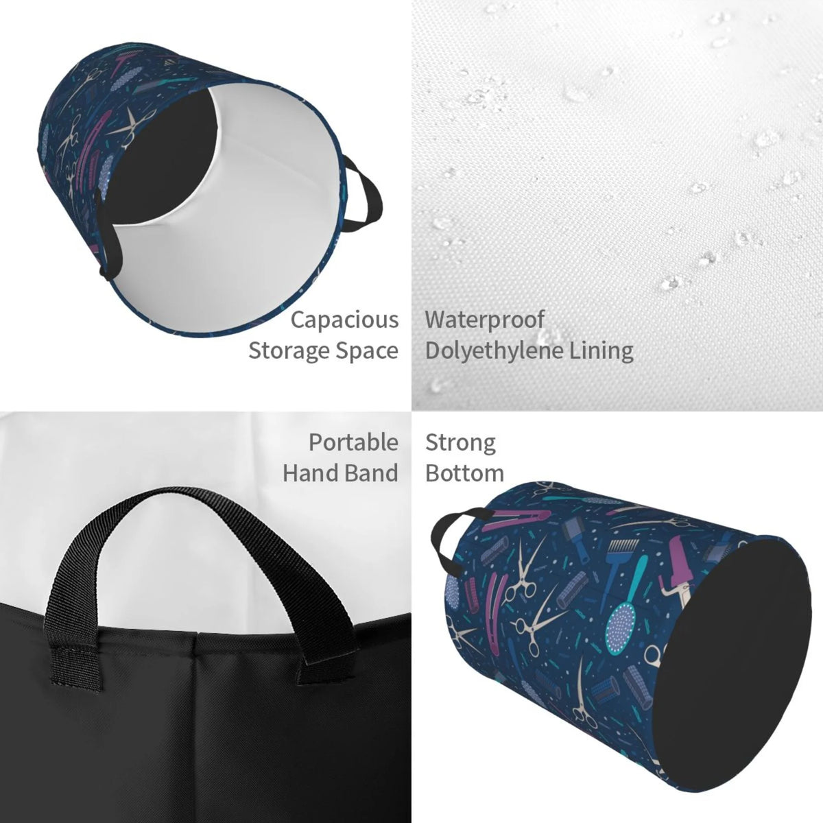 Waterproof Laundry Hamper with Handle H89685