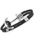 Black Silver Mens Bracelet P472