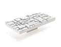White Rectangular Cabinet Pull T287952