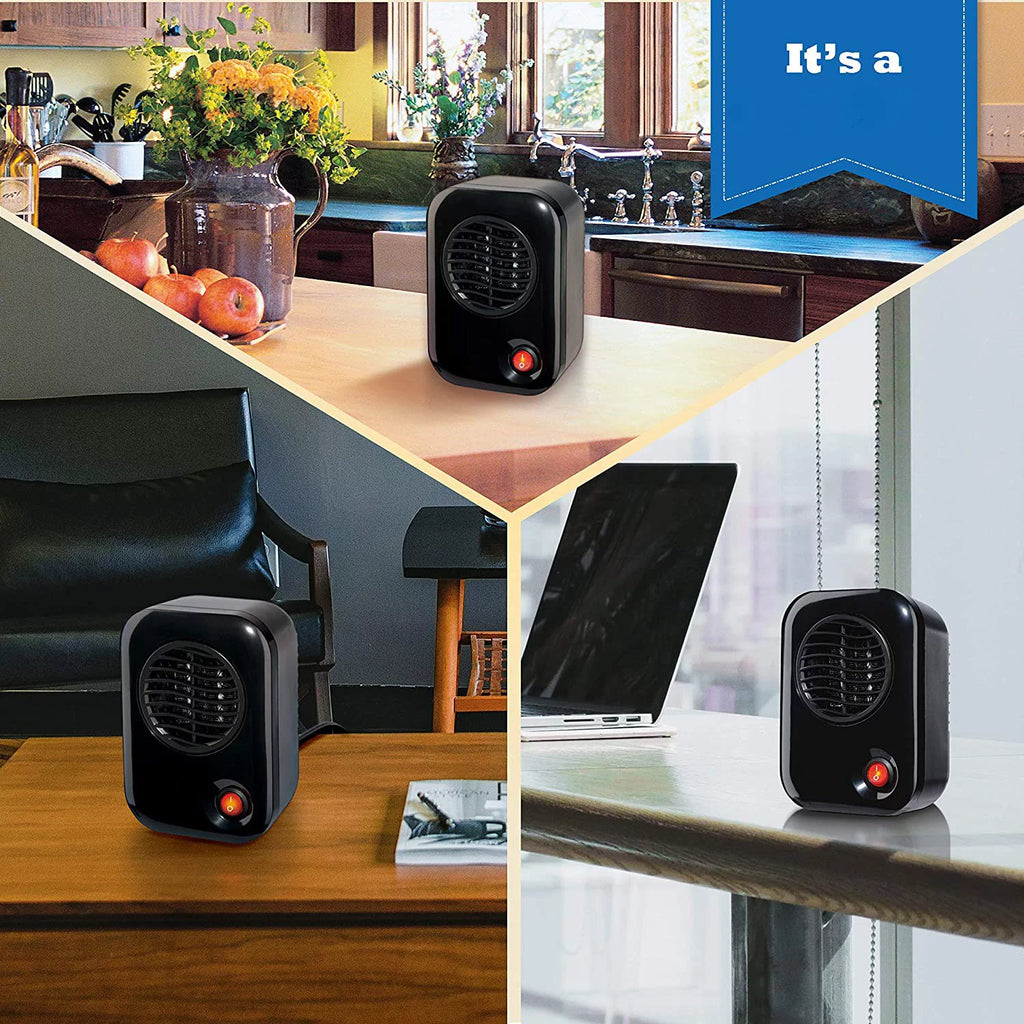 Black 200W Mini Space Heater T26722
