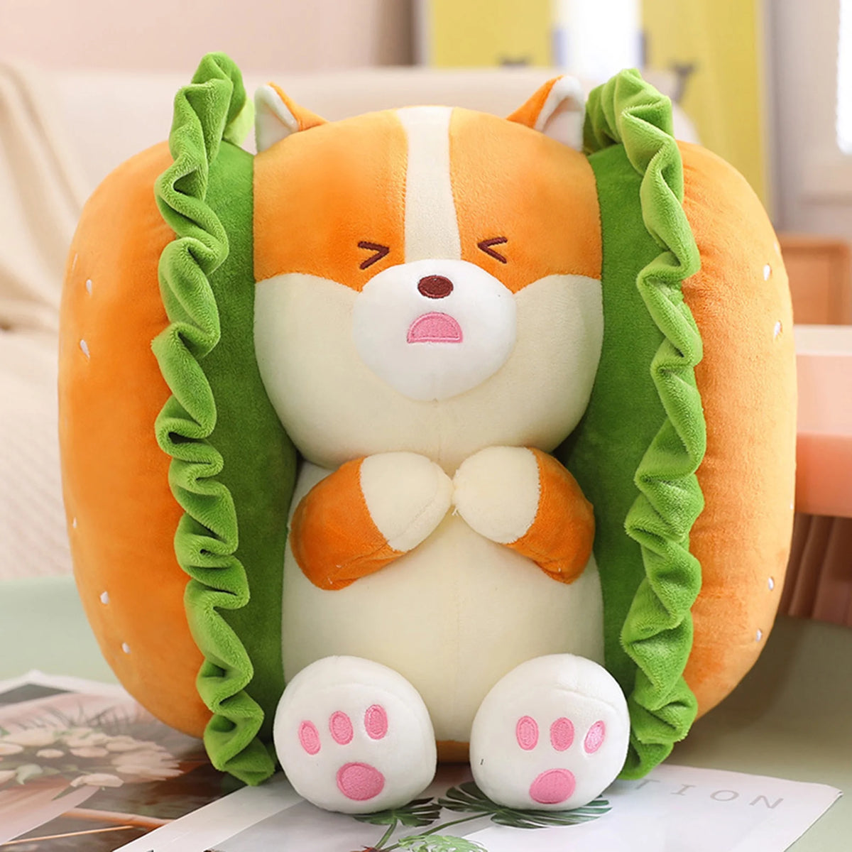 Fuzzy Hamburger Plush Toy U946