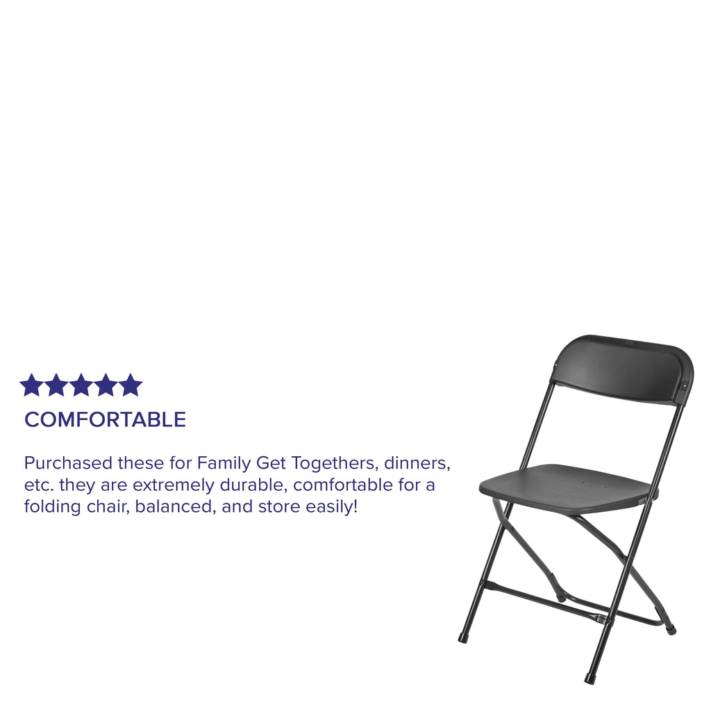 Black Plastic Folding Chair 2 Pack P692