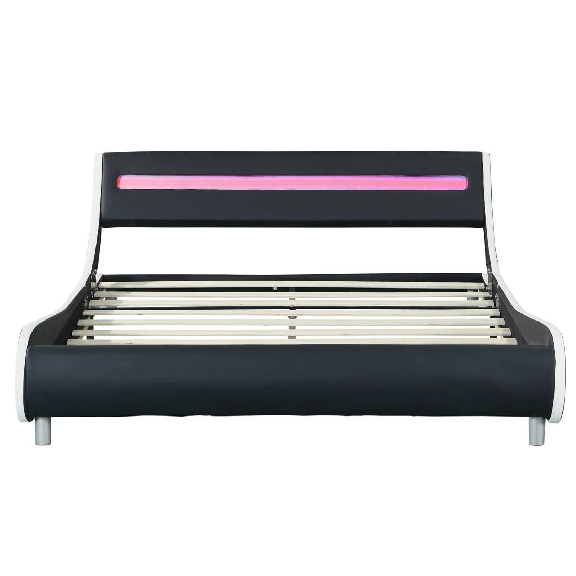 Faux Leather Upholstered Platform Bed Frame Queen Size G272834