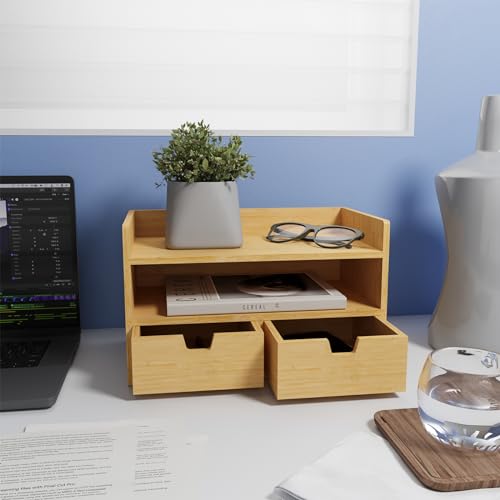 Bamboo 3 Drawer Desk Organizer J89373