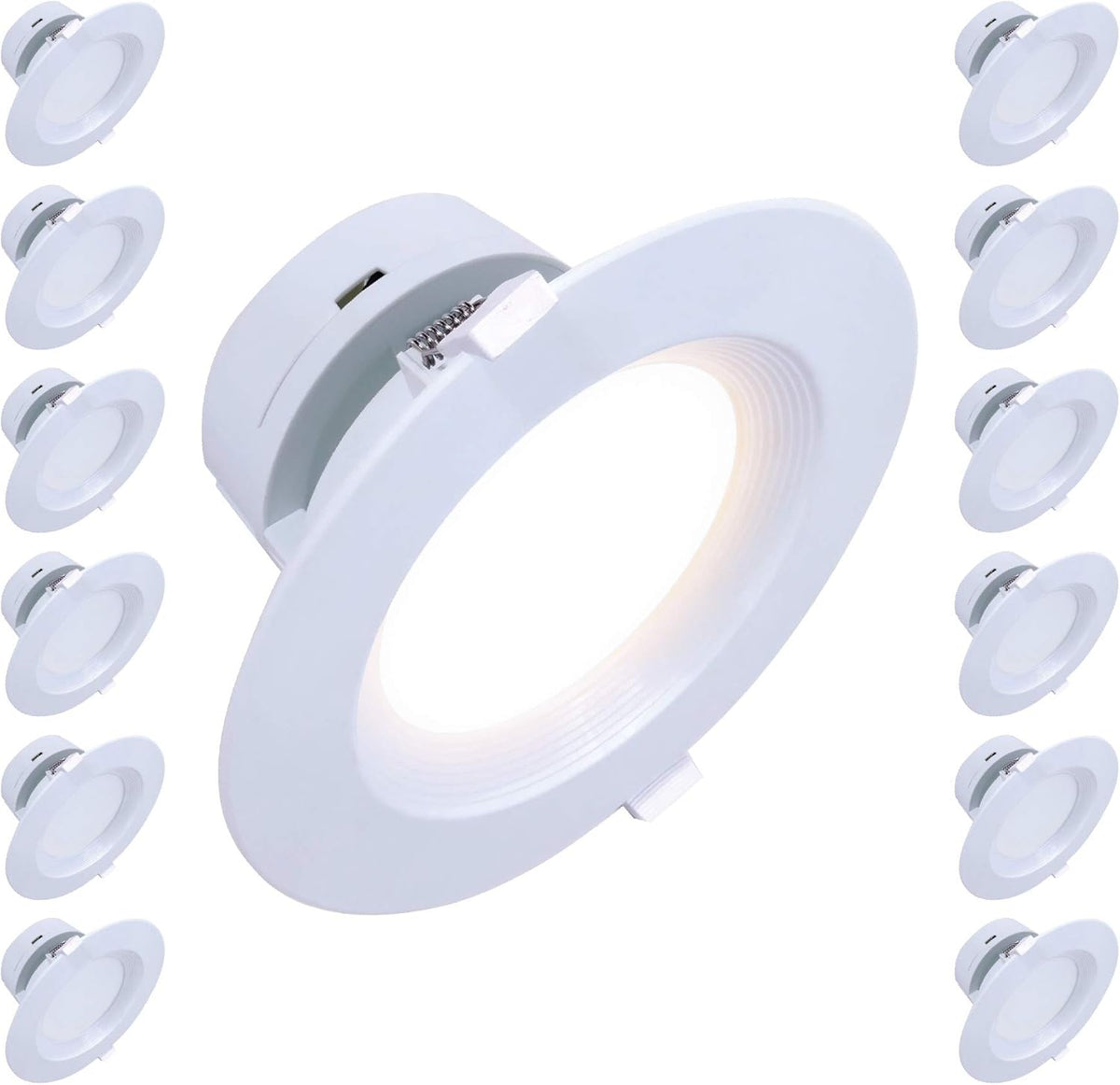 12 Pack 6 Inch Canless LED Downlight 9W 700 Lumens Soft White 2700K M990
