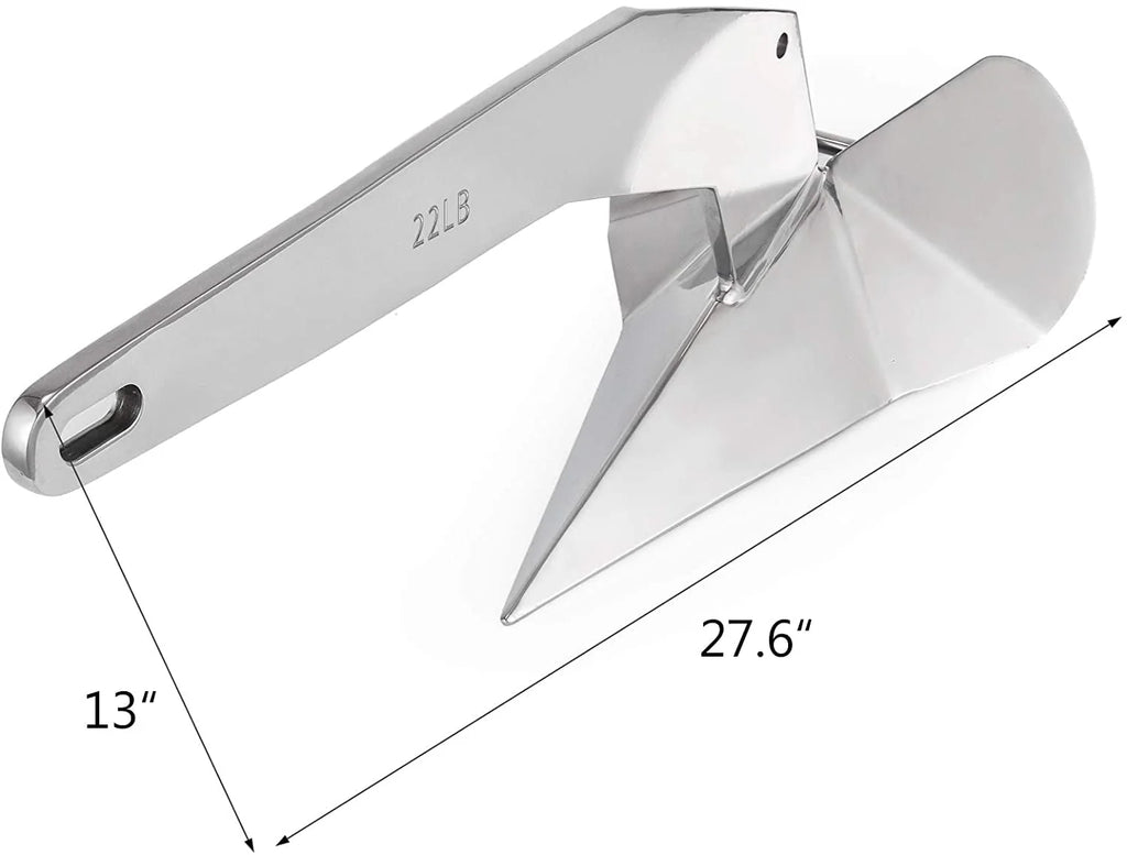 22 lb 316 Stainless Steel Boat Anchor P1474